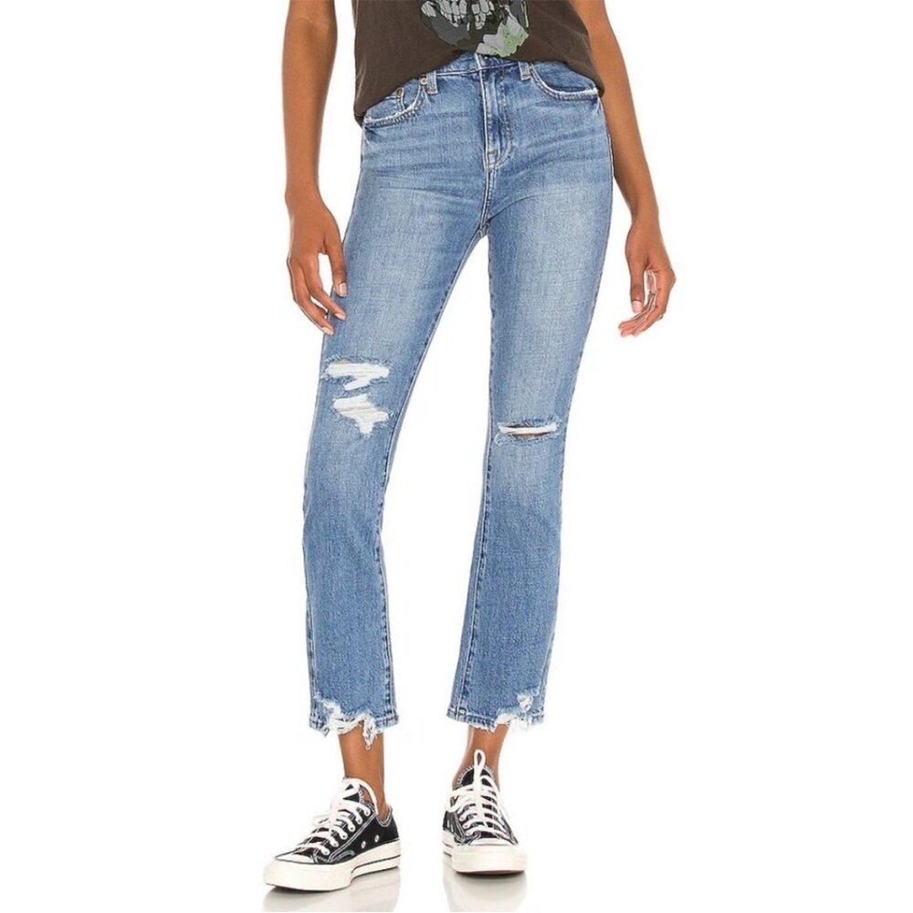 Pistola Lennon High Rise Crop Boot Jeans 26 Distressed in Meyer Wash